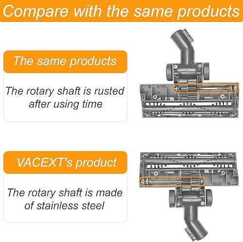Vista 6 de Para Shop Vac Turbo Brush Head 1.25" Plus 2 1/2" Adaptador de manguera de vacío compatible con Shop Vac - Accesorio de vacío para depilación