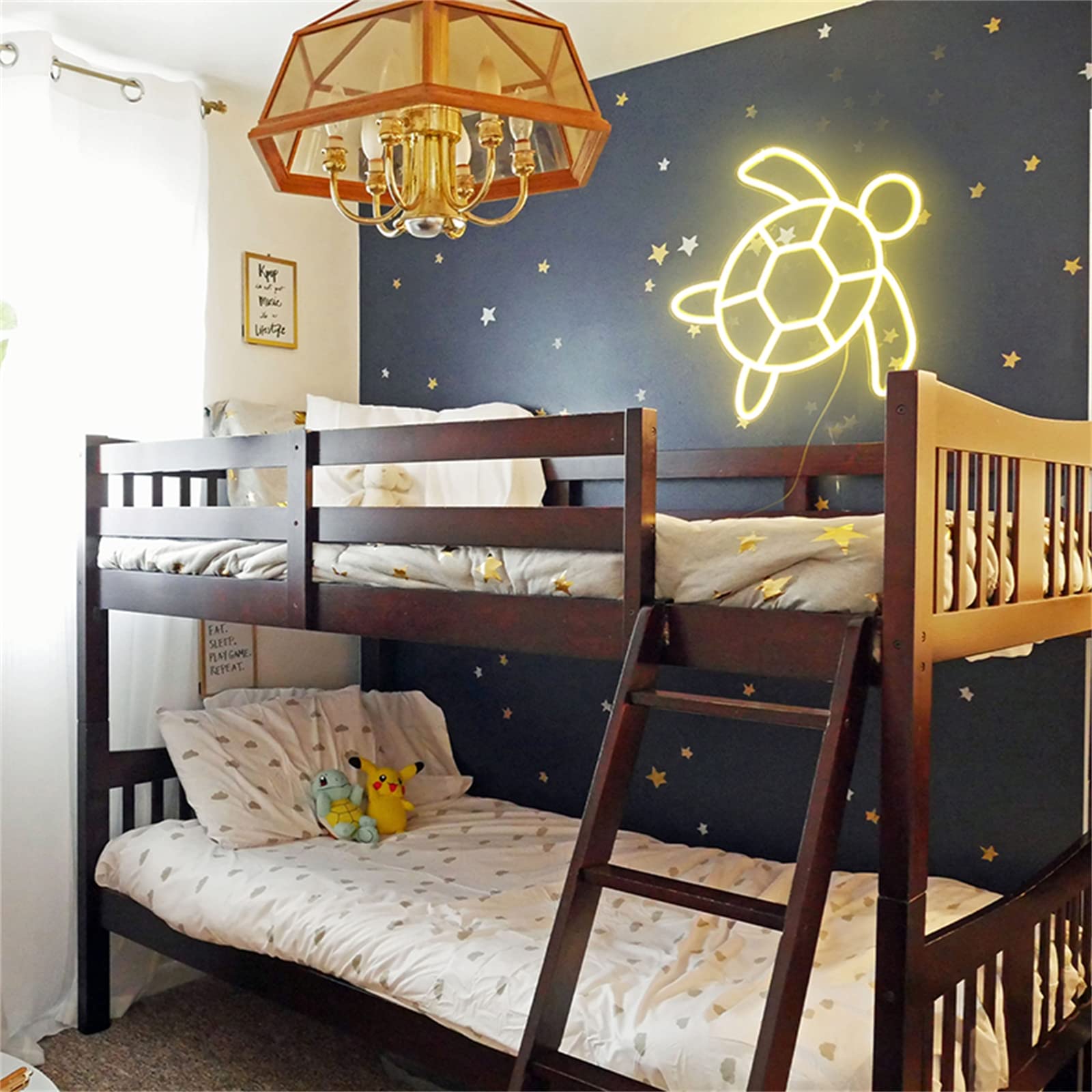 Letrero de luz de neón LED Letreros de neón LED en forma de tortuga marina, alimentación USB para colgar en la pared con interruptor Luz de neón acrílica para lámparas de noche de habitación para niño