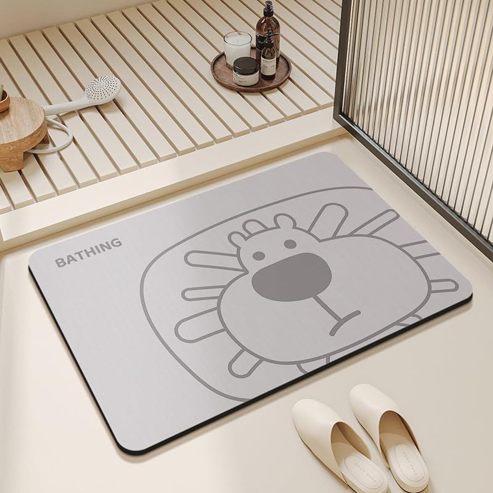 Tapis de salle de bain antidérapant évite les moisissures
