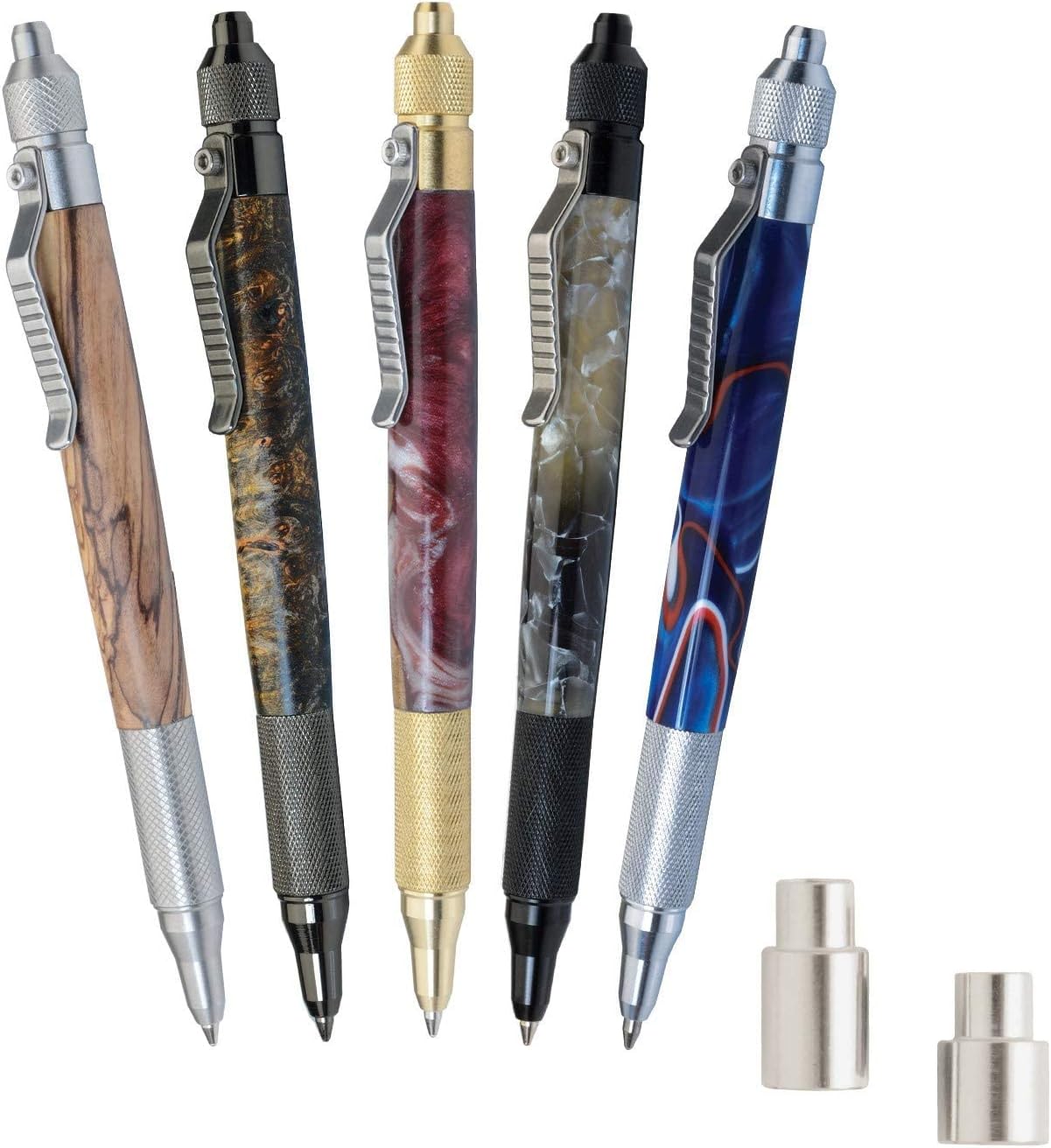 Penn State Industries PKANVSS Anvil EDC Click Ballpoint Pen Kit Starter Package Woodturning Project, Multi