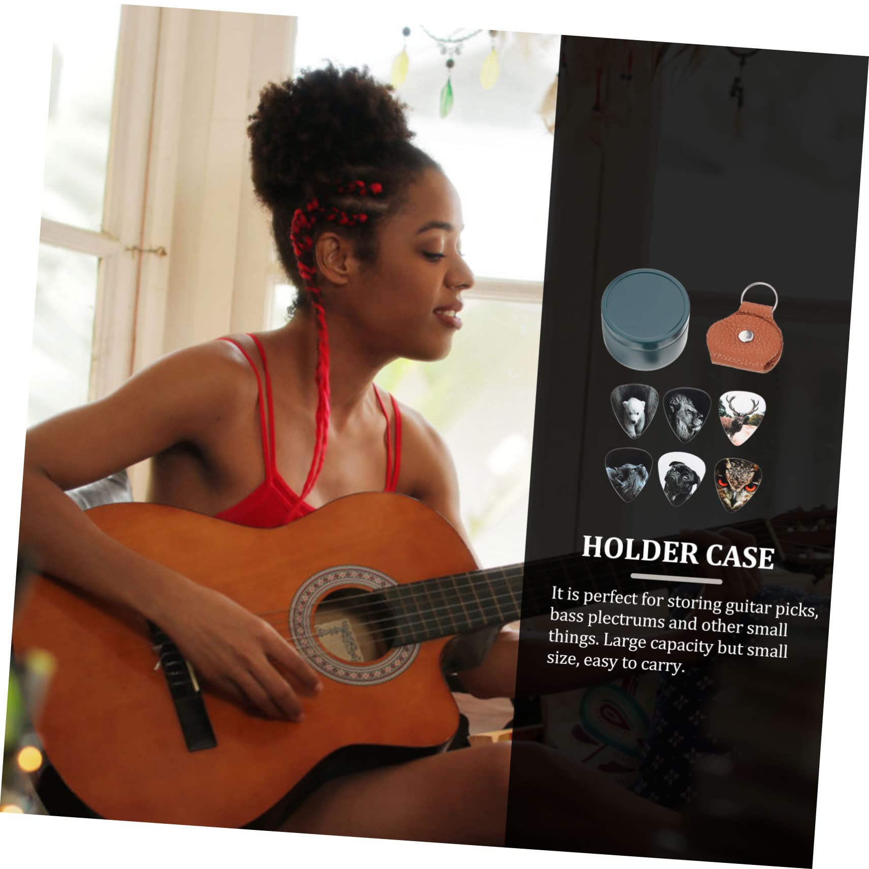 ifundom 4sets Plettri Per Chitarra Celluloide Con Design Creativo Accessori Per Chitarra Acustica Ed Elettrica Facili Da Trasportare e Maneggiare Per Musicisti Di Tutti