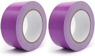 Heavy Duty Duct Tape 2 Inch X 33 Yards, 8.5 Mil Thickness, Multi Purpose Purple Duct Tape, No Residue, Waterproof and Tear by Hand - for Repairs, Industrial, Professional Use (Pack of 2)
