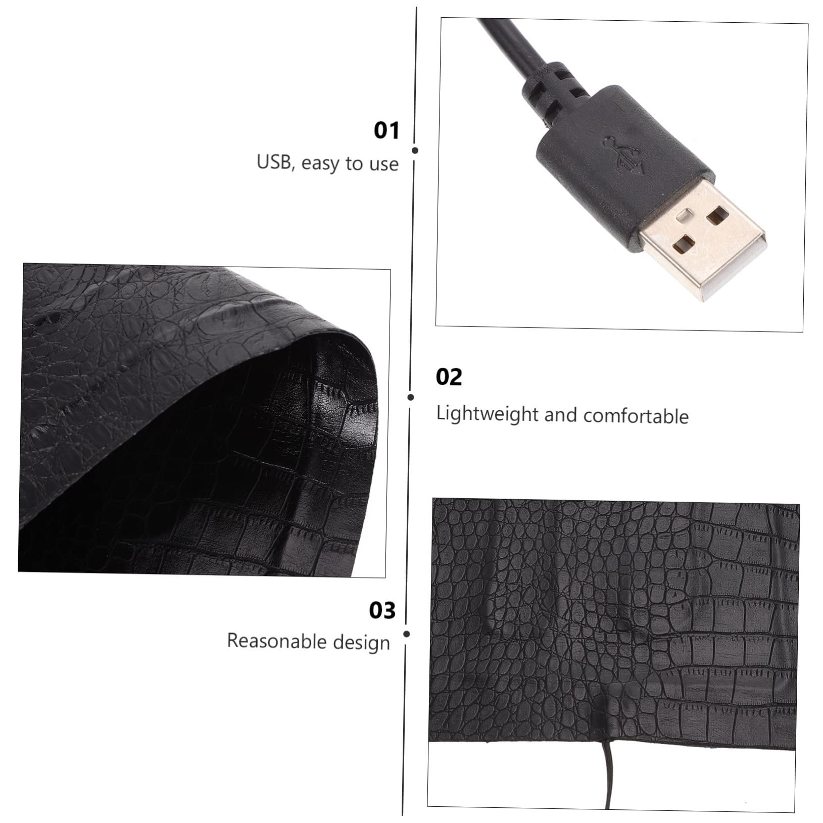 Alasum 1pezzi Tappetino Riscaldante Rettili in Effetto Termoforo USB con Temperatura Cuscino Elettrico Graffio per Rettili Tartarughe e Piccoli Animali Invernali