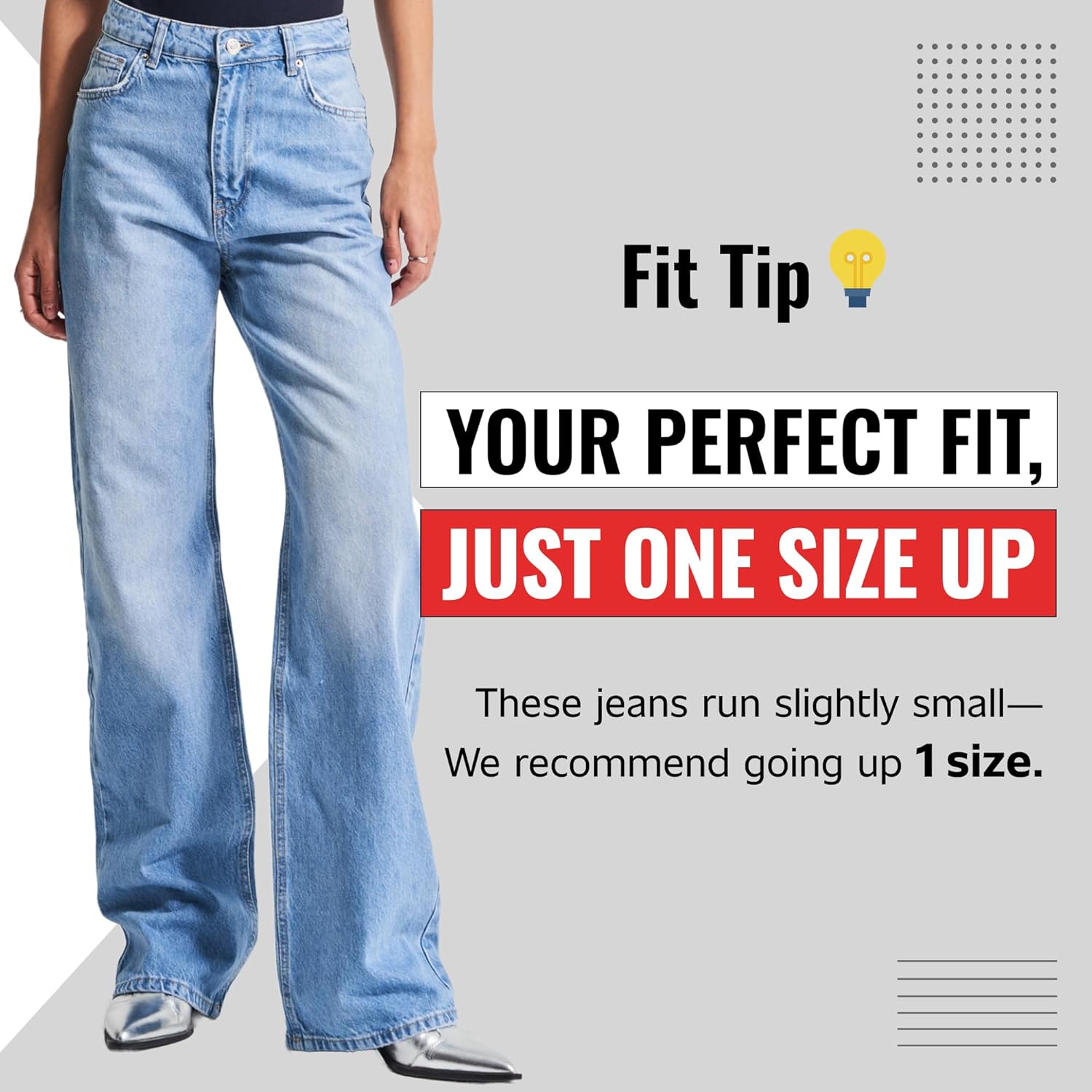 IT'S BASIC Straight Wide Leg Jeans for Women High Waisted, Relaxed Fit Trendy Womens Jeans Loose Denim Pants, Stonewashed - Image 4