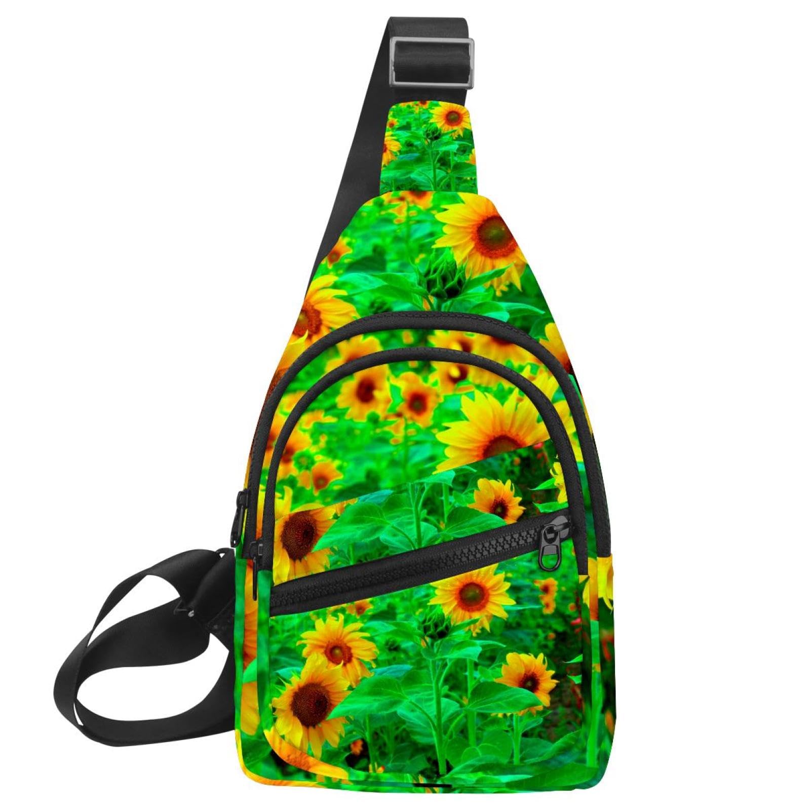 Mochila cruzada impermeable con estampado de hojas para proteger tus pertenencias 7