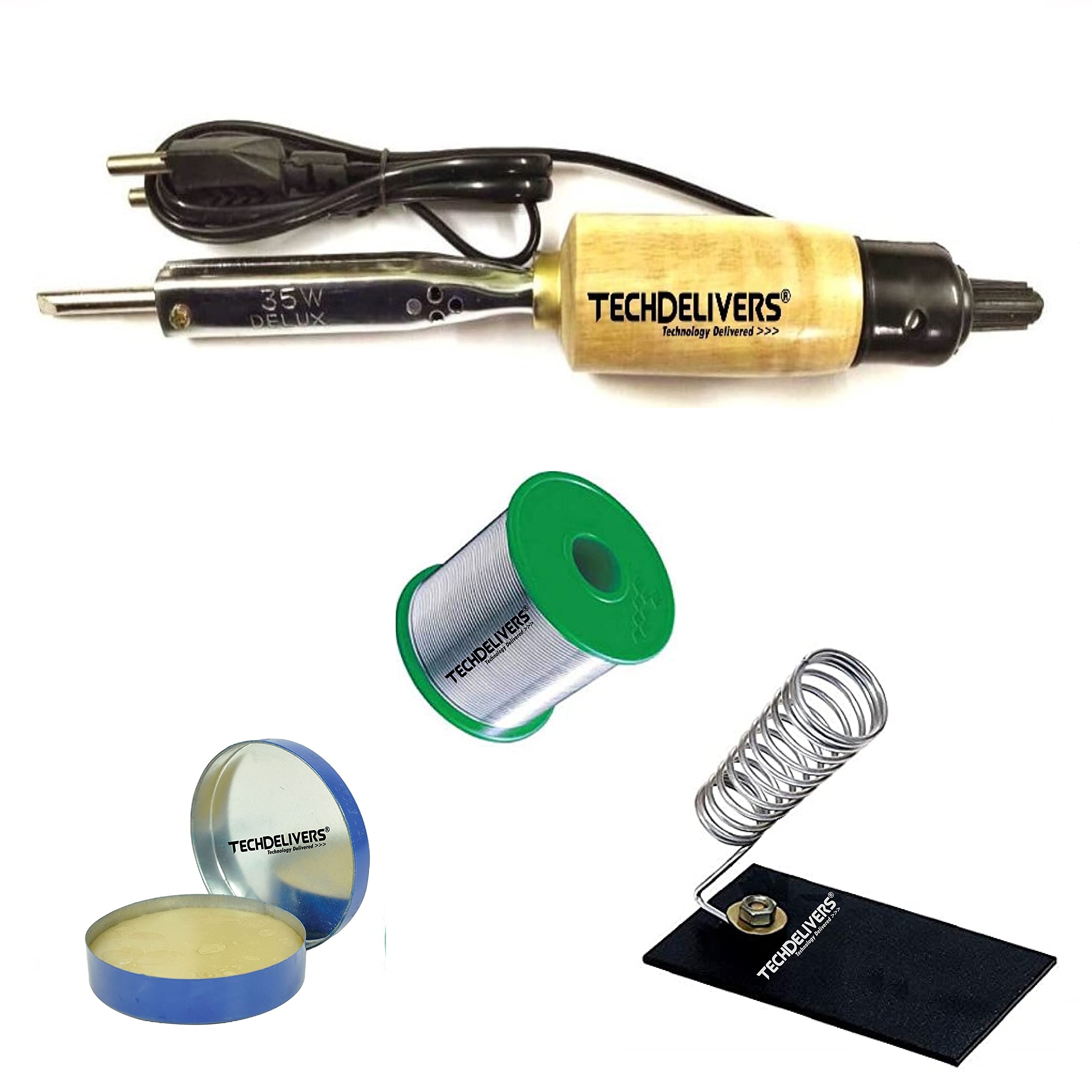TECHDELIVERS® 35 Watt Soldering Iron Kit, Soldering Wire Reel, Soldering Paste, Stand 35 W Simple (B09D9G46RF) Amazon Price History, Amazon Price Tracker