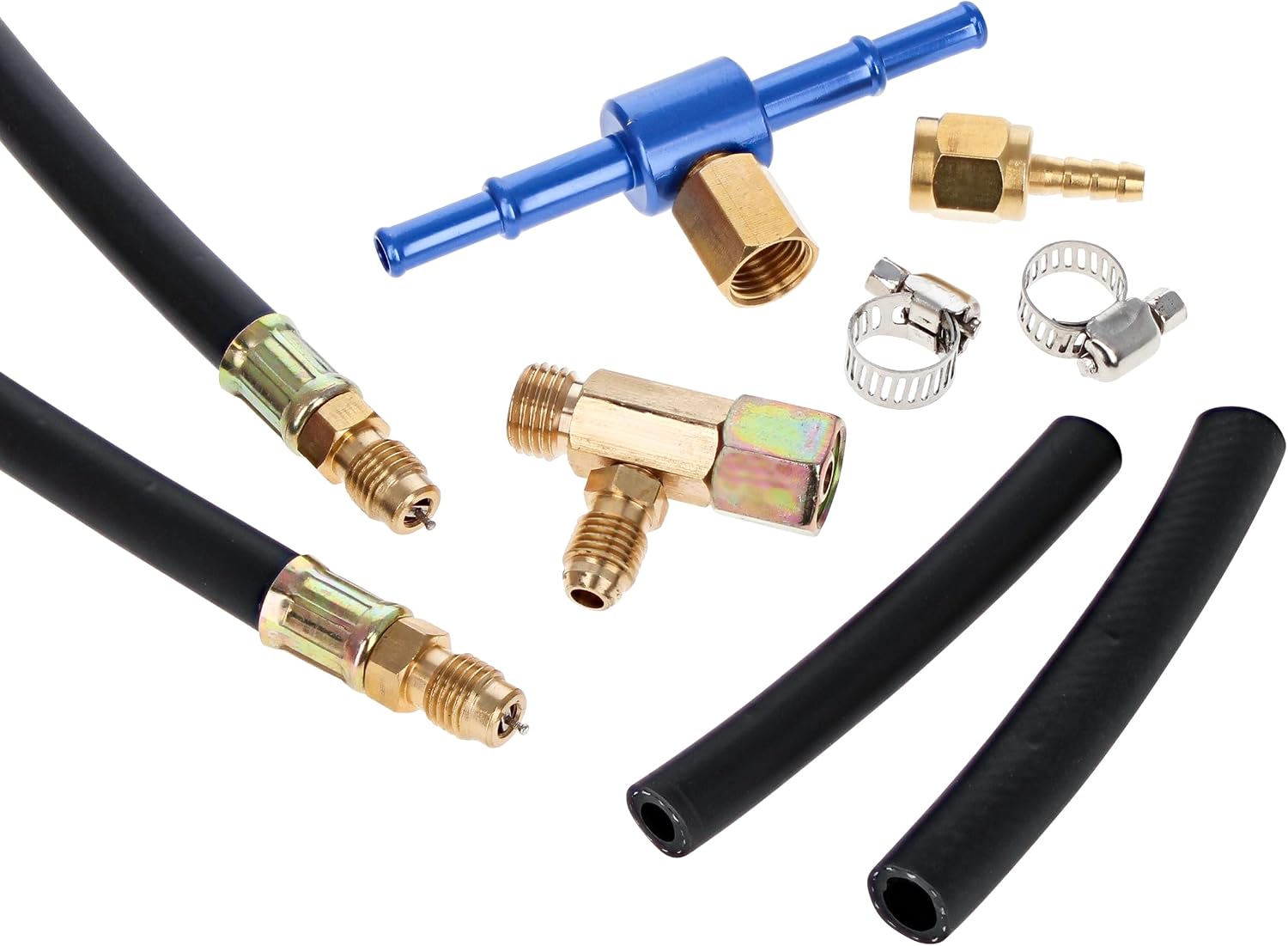 ABN Fuel Injection Pressure Test Kit – Comprehensive Universal Set with Improved Flex Hoses, Fittings, and Instructions