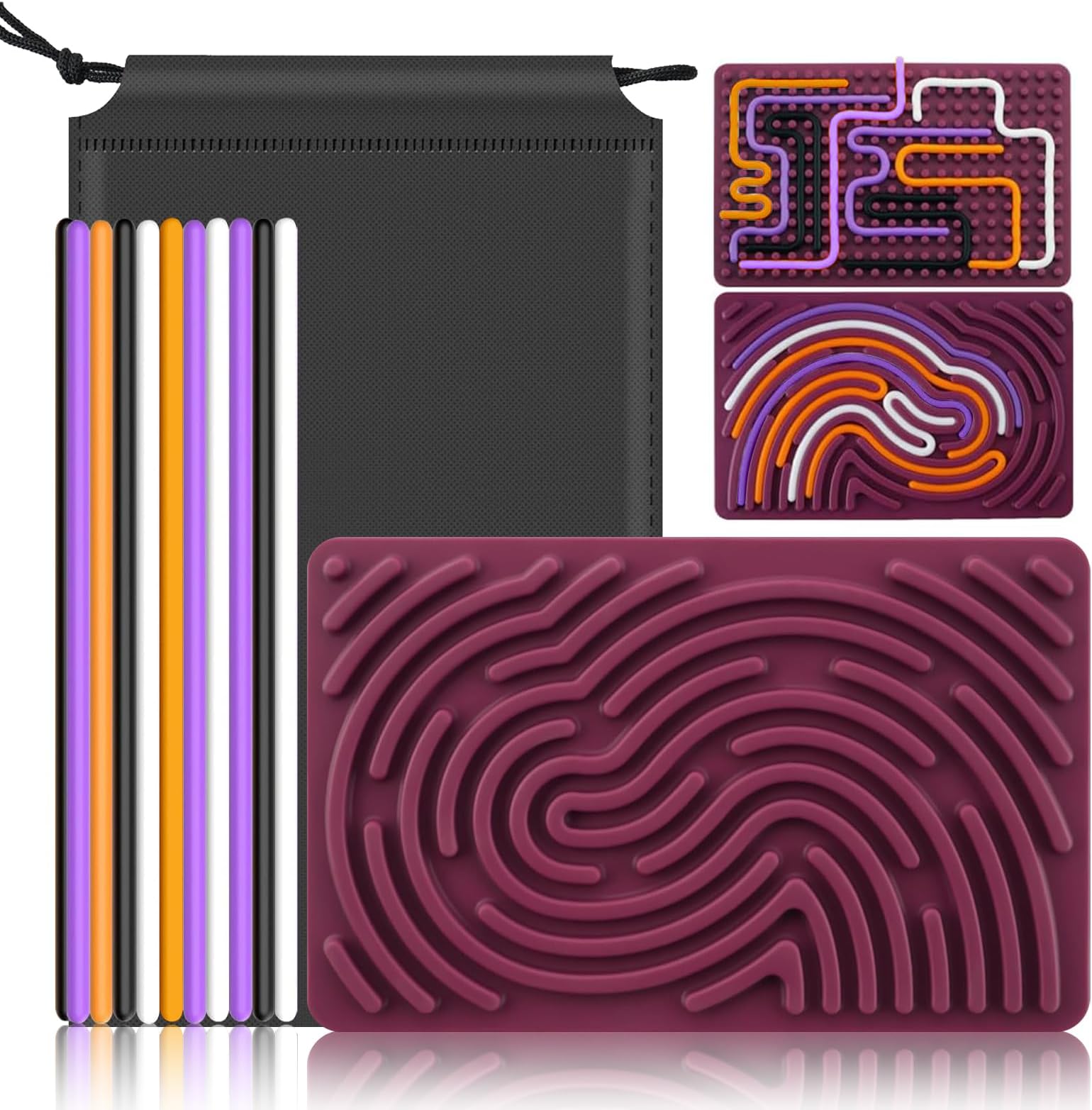 Dora Sicom Sensory Activity Board for Toddlers - Interactive Learning Busy Board for Fine Motor Skills | Safe and Educational Play Board for Babies | Ideal Early Development Toy (Deep Purple)