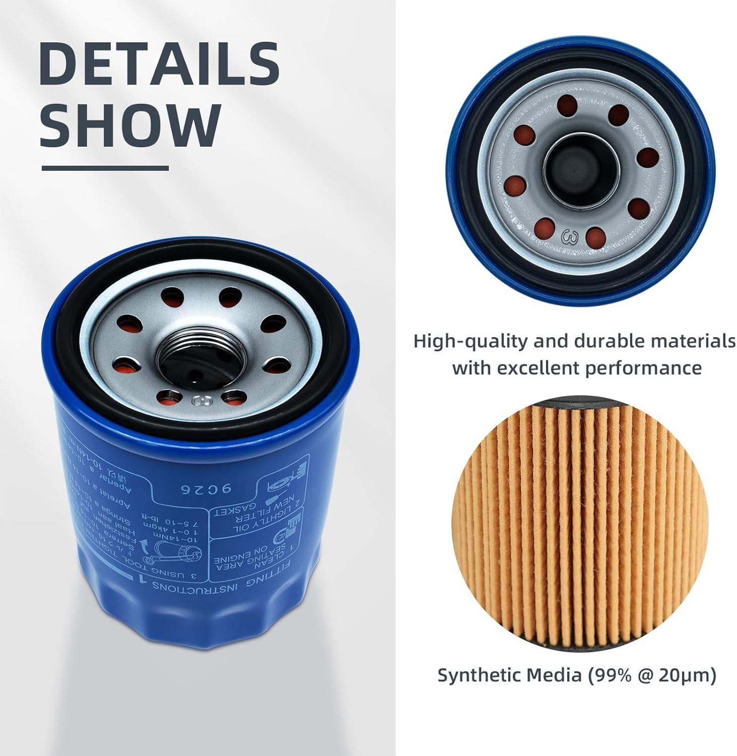 Oil Filters 15400-PLM-A02 15400-PLM-A01 Compatible with Honda GX610 GX630 GX660 GX670 GX690 GXV340 GXV390 GXV610 GXV630 GXV660 GXV670 GXV690 Engines Replace 15400-PLM-A02PE 15400-P0H-305PE (4 PACK)