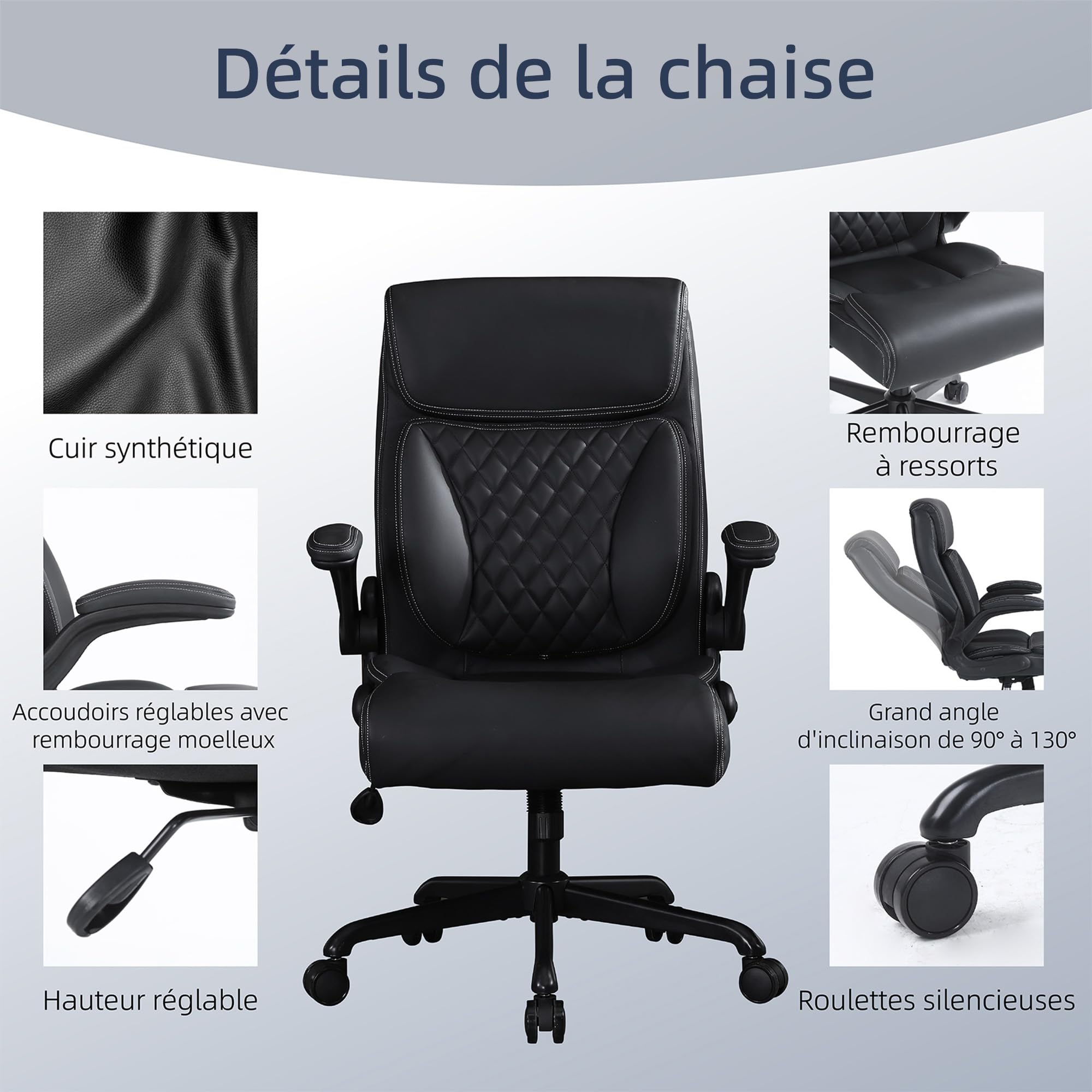 Chaise Bureau Ergonomique Fauteuil Bureau Comfortable Professionnel