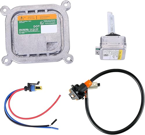 8A5Z-13C170-A Unidad de control de balasto de faros delanteros HID de xenón con cable de conexión de encendido y bombilla D3S, módulo de unidad de