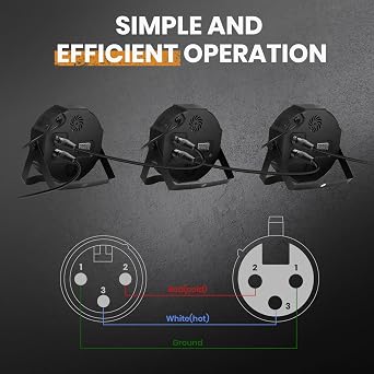 DMX Cable 10ft 8 Pack & DMX Cable 6.5 ft 10 Pack