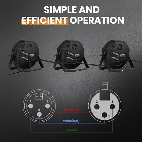 DMX Cable 10ft 8 Pack & DMX Cable 6.5 ft 10 Pack