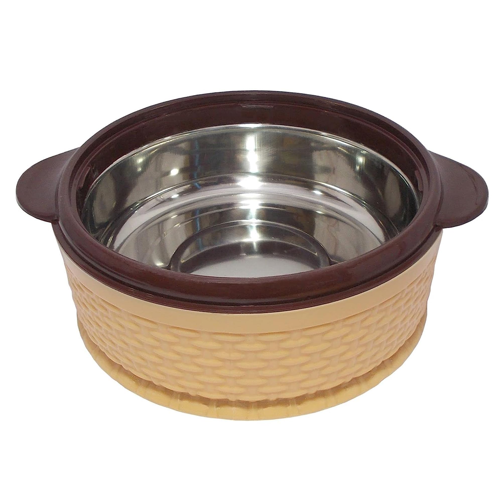 IDEAL PRIME Elegant BPA Free Double Wall Insulate Plastic Inner Steel Casserole 1200 ml | Airtight Hotpot Chapati Box Buffet Serving Dish Tableware Pack of 1 2