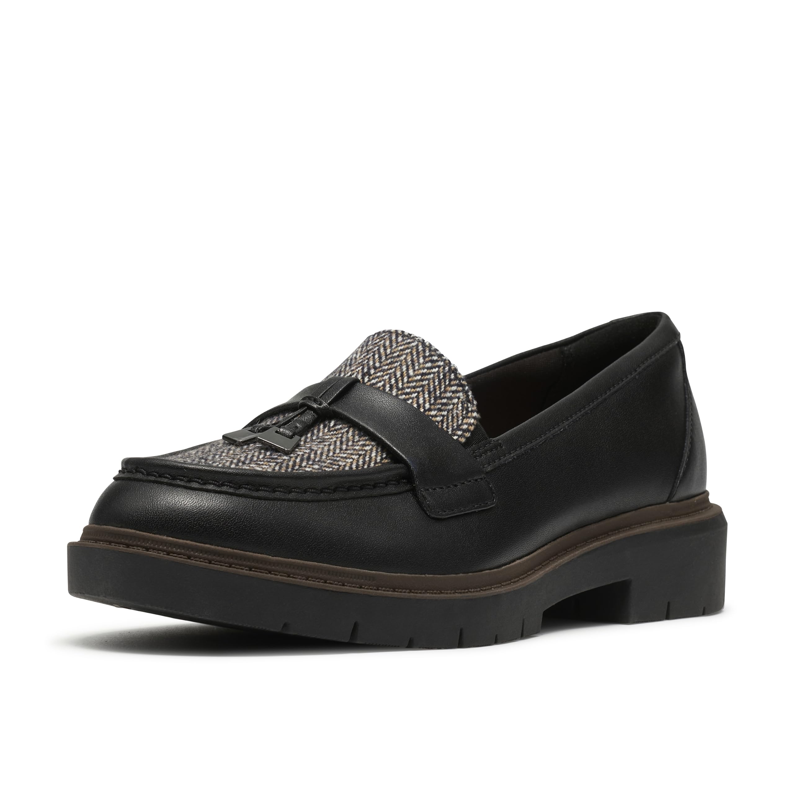 Clarks Damen Westlynn Bella, Schwarzes Kombi-Leder, 6