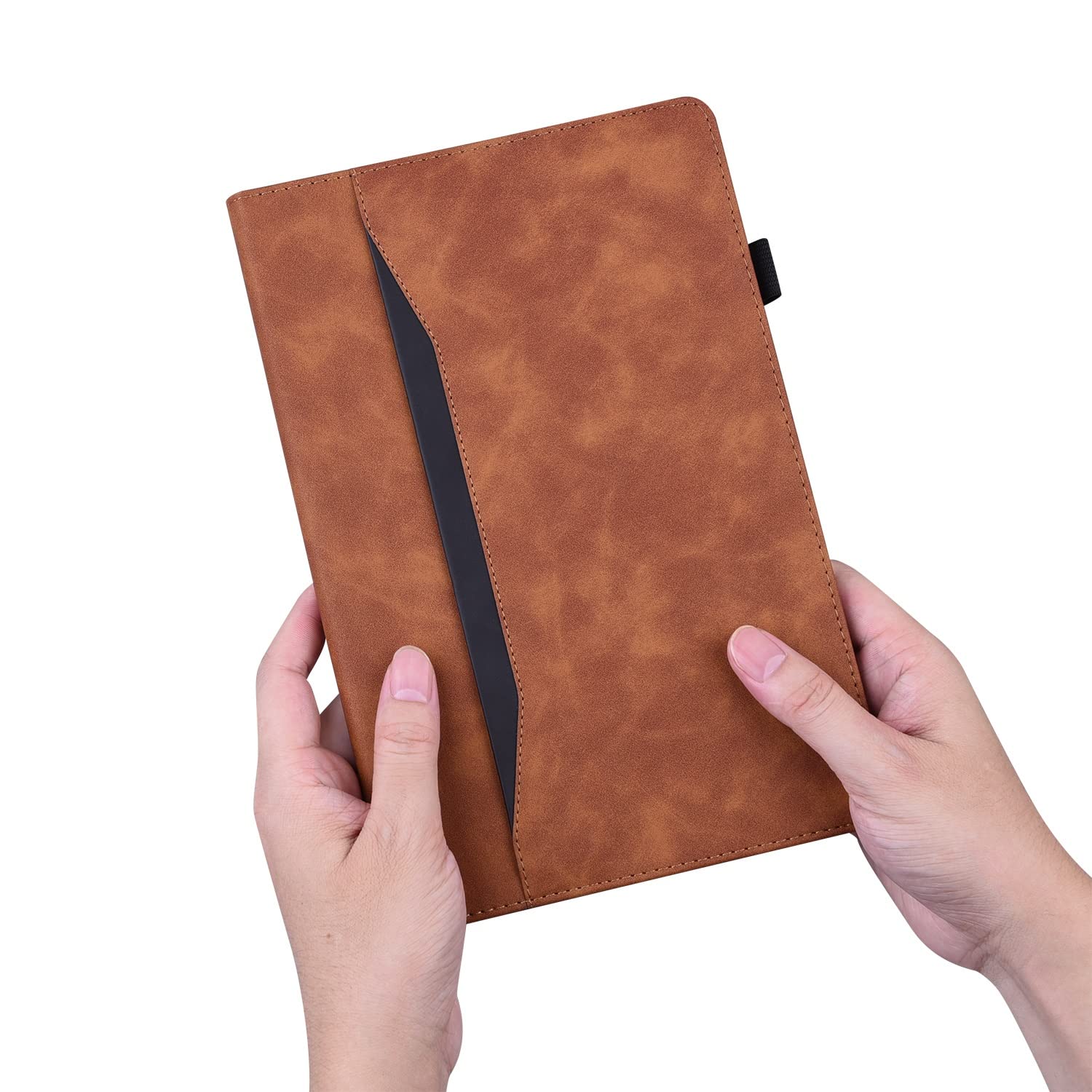 Podróż na tablecie Dla Kindle Fire HD 8. Tablet 2018/2017/2016 typu / 7. 6. PC. Case Regulowany Pasek mocujący Slot Shockproof(Kahverengi)