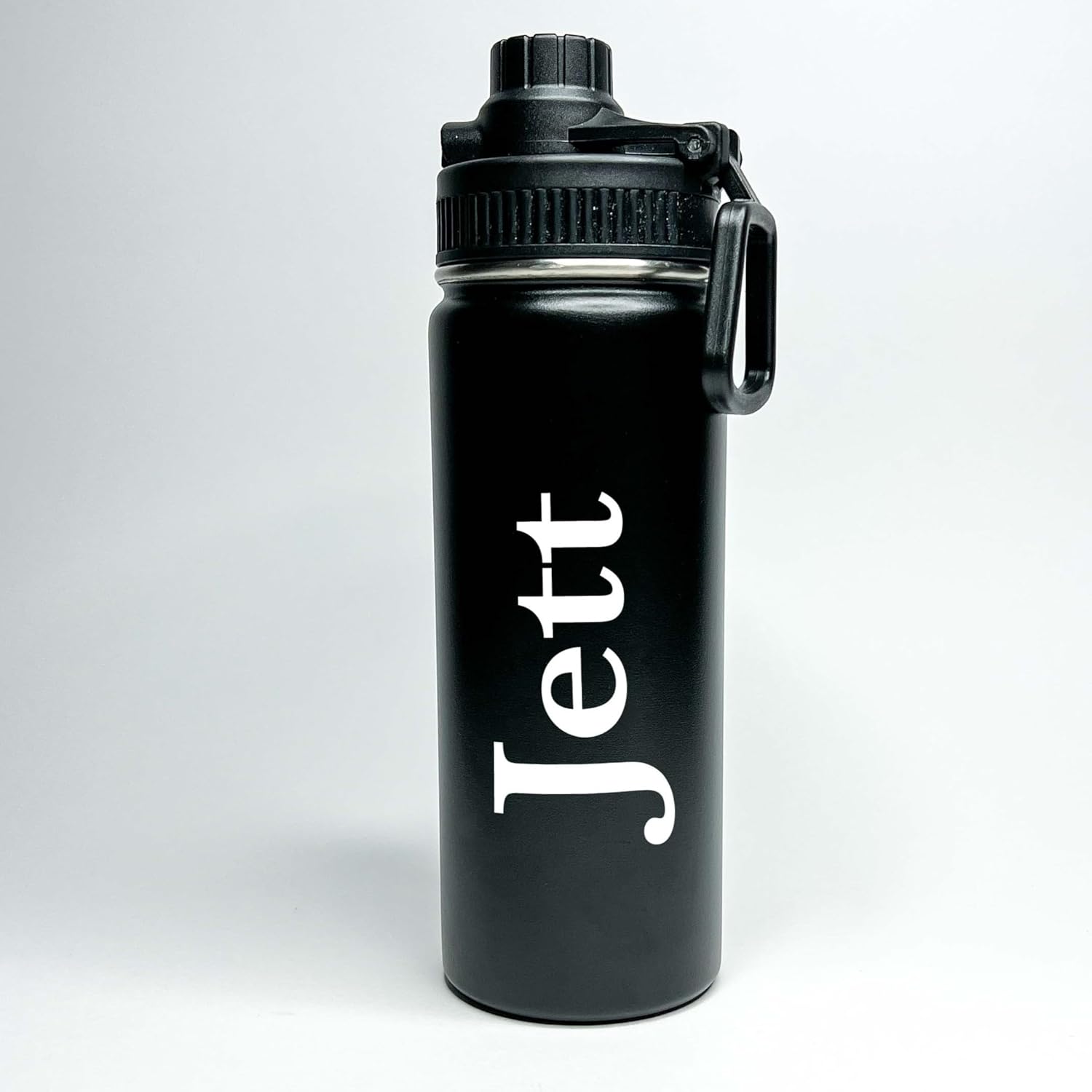Personalized Stainless Steel Sports Hydro Water Bottle With Your Name in one of 4 Font Options Vacuum-insulated, 18 or 32 ounce Size Choice, Keeps Liquids Pipping Hot or Icy Cold! (Straw or Mouthtop) - Image 4