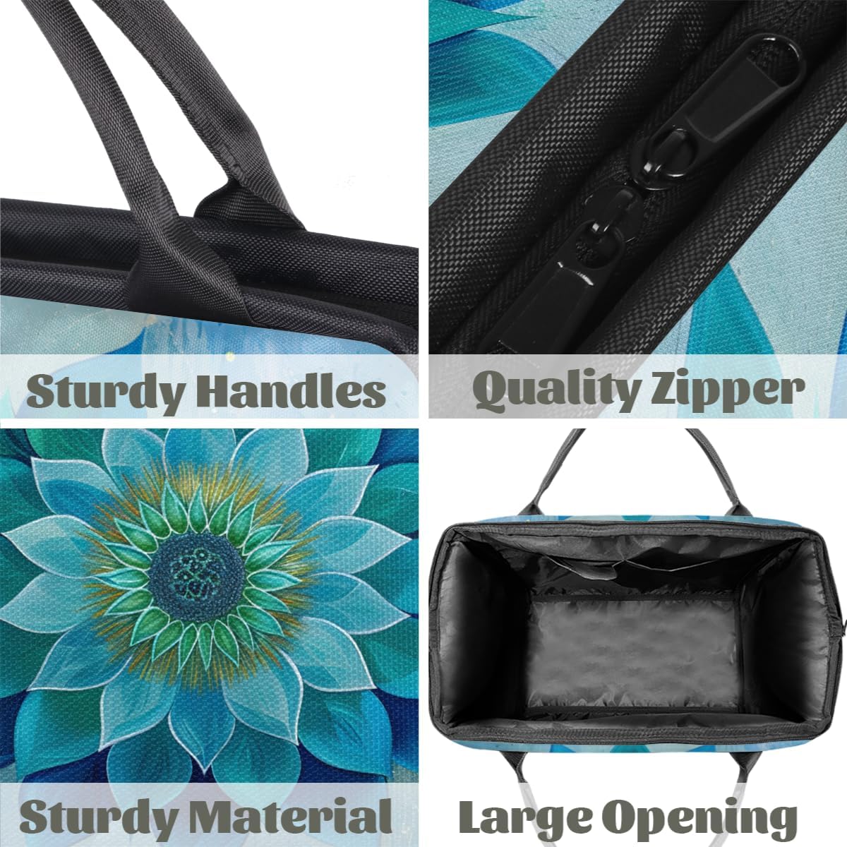 Blue Mandala Carpet Small Overnight Weekender Tote Bag for Women Men Foldable Travel Duffel Bags Lightweight Sports Gym Bag Waterproof Carry On Luggage Weekender Bag for Traveling Gifts