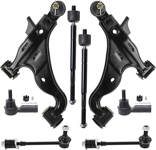 Miniatura 10 de Detroit Axle - Kit de suspensión frontal de 8 piezas para Chevy Aveo Aveo5 Pontiac G3 Wave Wave5 Suzuki Swift+ 2 brazos de control inferiores con