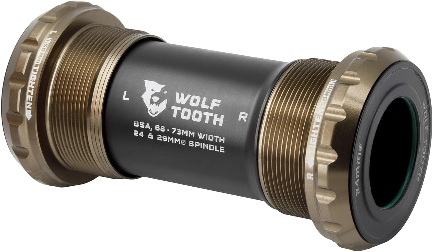 Wolf Tooth BSA Bottom Bracket 24mm / 29mm / 30mm Black, Orange, Purple, Silver, Blue, Espresso, Gold, Olive, Red