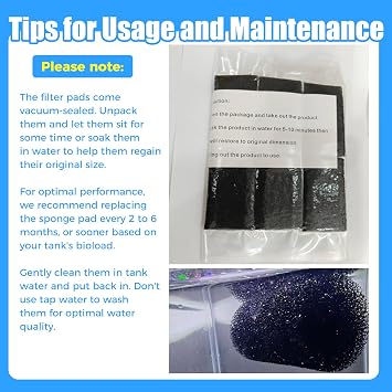 AQUANEAT 6-Pack Pre-Filter Sponge for Aquarium Shrimp Fry Fish Tank Filter 0.4 Intake, Replacement Foam Cover