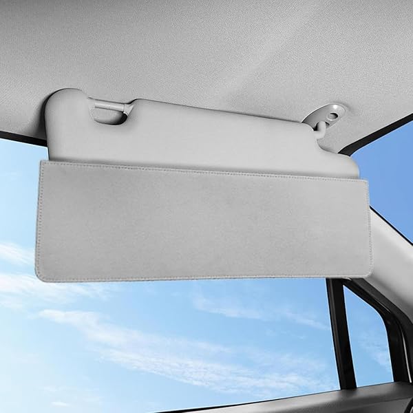 Estensore parasole per auto, polarizzato, antiriflesso, per auto, furgoni e SUV, estensione universale per parabrezza con protezione UV, parasole per finestrino laterale per conducente o passeggero - 2