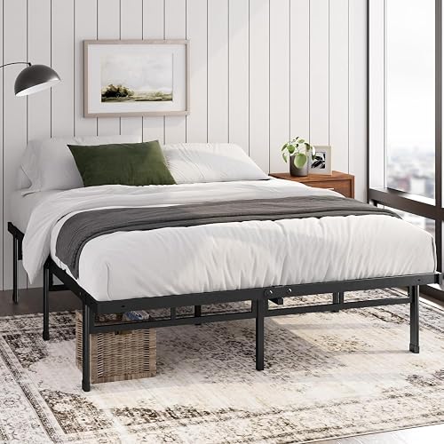 Zinus Justin Lit Double 140x190 cm avec Lattes en Métal -…