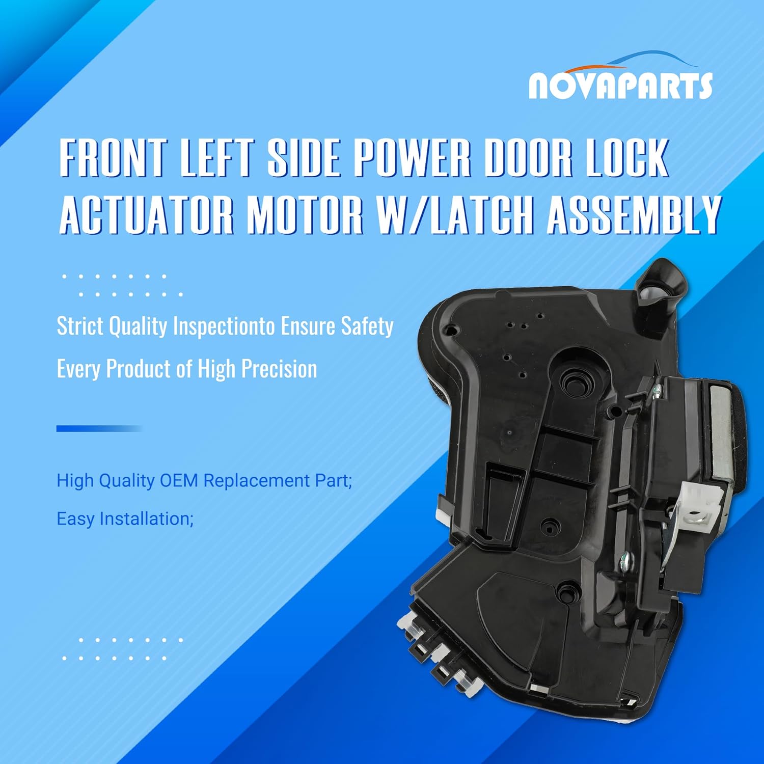 NOVAPARTS Front Left Side Power Door Lock Actuator Motor w/Latch Assembly for Toyota Corolla Camry Highlander RAV4 Sienna Lexus ES250 ES300h ES350 RX350 RX450h Replace 69040-02440 937909 DLA1423