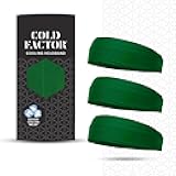 COLD FACTOR Cooling Headband for Women and Men – UPF 50+ Advanced Evaporative Comfort, Instant Cooling Sweatband for Outdoor Sports, Fitness, Yoga, Hiking, Running, and Workout – 3 Pack