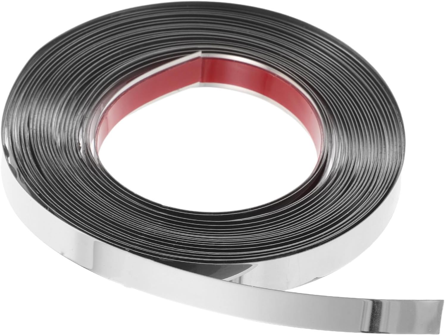 1 Roll Peel and Stick Stainless Steel Trim for Tv Background Wall, Door and Window Trims with Protective Function, Sleek Silver Metal Molding Strip for Versatile Home Decoration