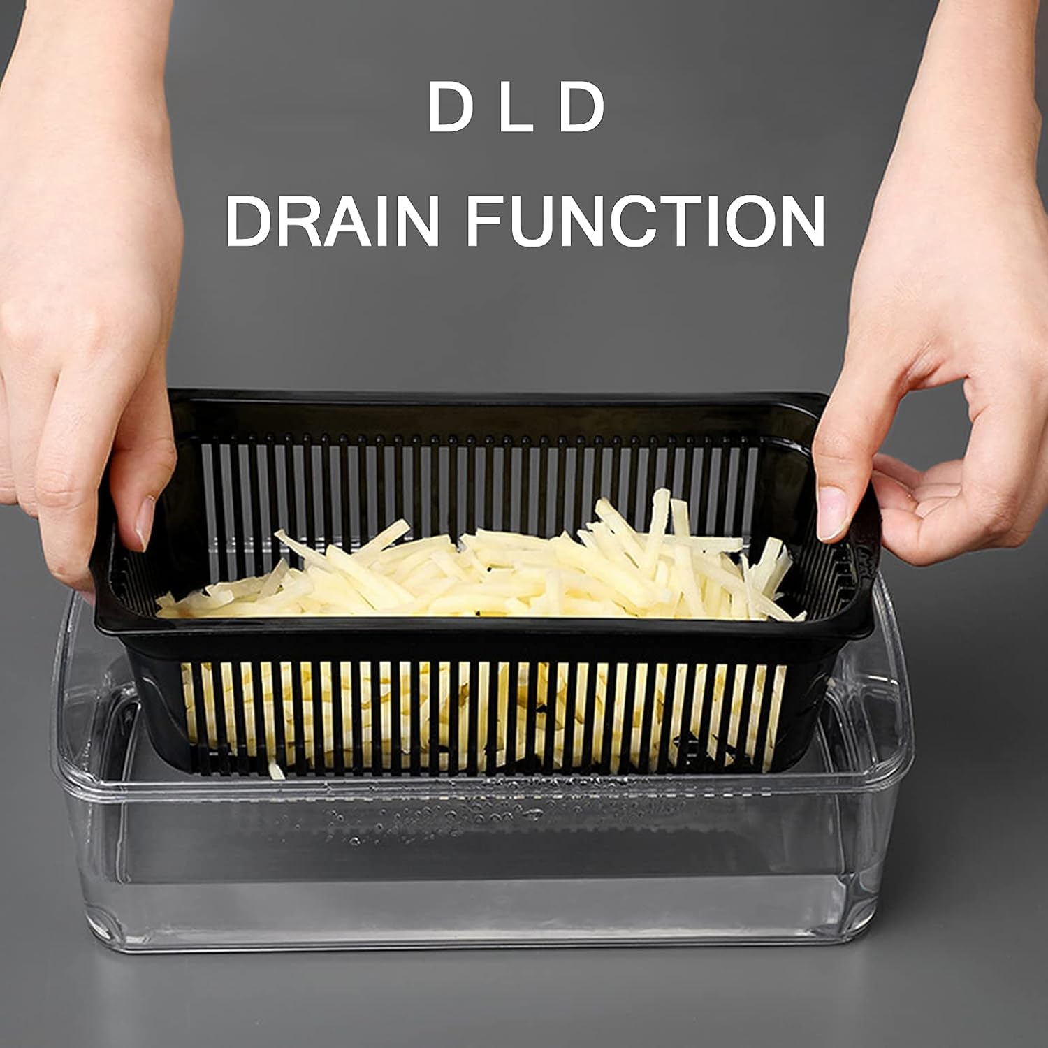 DLD Vegetable Chopper-Spiralizer Vegetable Chopper-Onion Chopper with Container-Pro Food Chopper- Slicer Dicer Cutter-11 in
