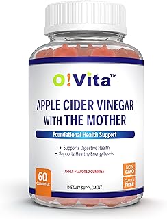 Apple Cider Vinegar Gummies with The Mother, Gluten Free, Vegan, Made with Pomagranate, Beet Root, and Vitamin B12 for Energy - 60 Non-GMO Apple Flavored Gummies, up to 2-Month Supply