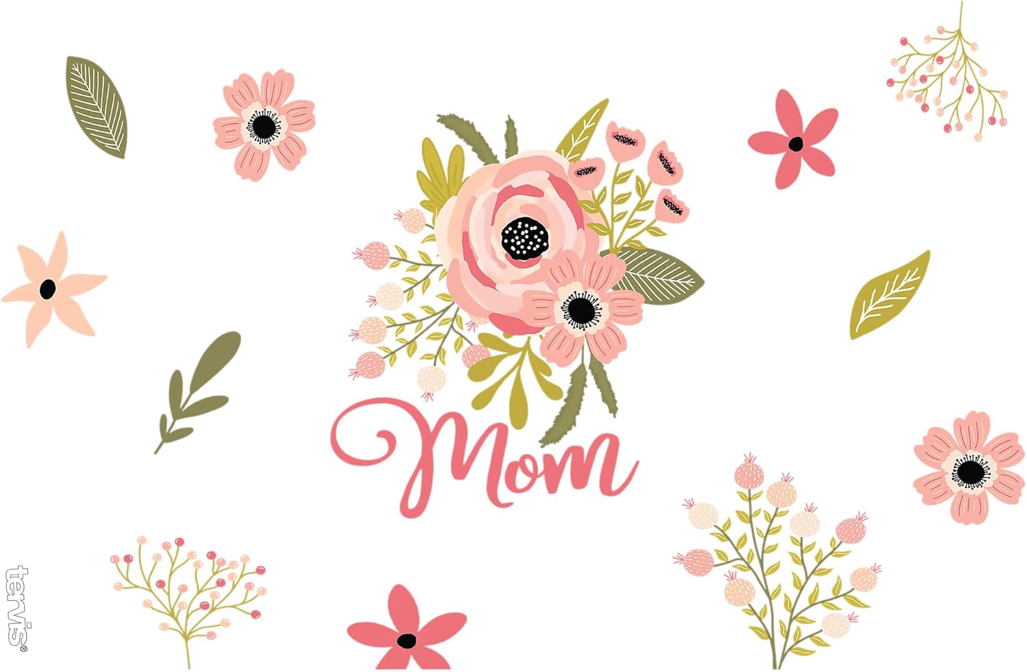 Tervis Floral Cluster Mother's Day Made in USA Double Walled Insulated Tumbler Travel Cup Keeps Drinks Cold & Hot, 16oz, Mom - Image 2