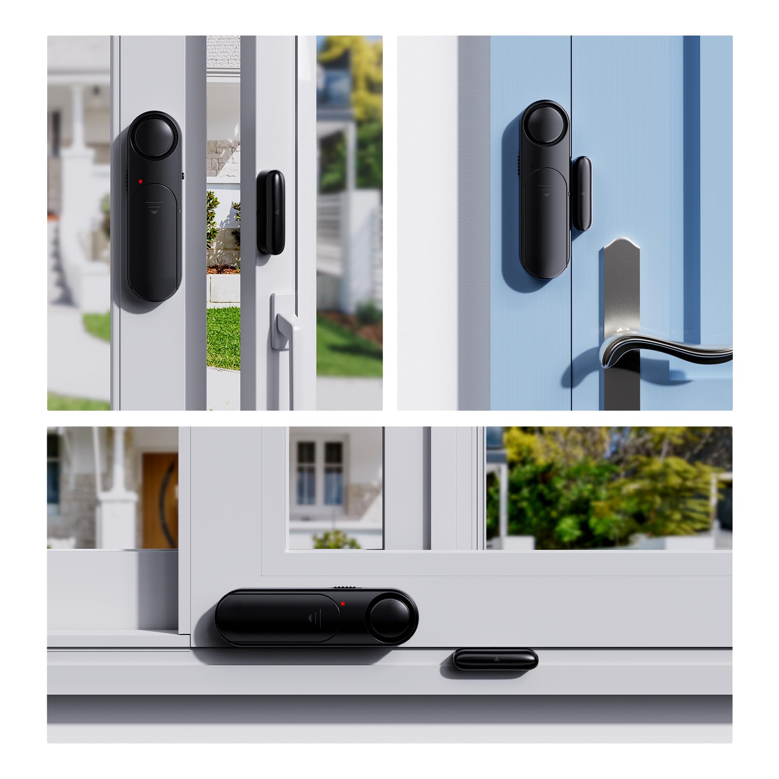 Alarma de puerta cuando se abre, 2 unidades, sensor de apertura de ventana/puerta de 120 dB con control remoto para seguridad del hogar, seguridad de niños/piscina, alerta de apertura de puerta