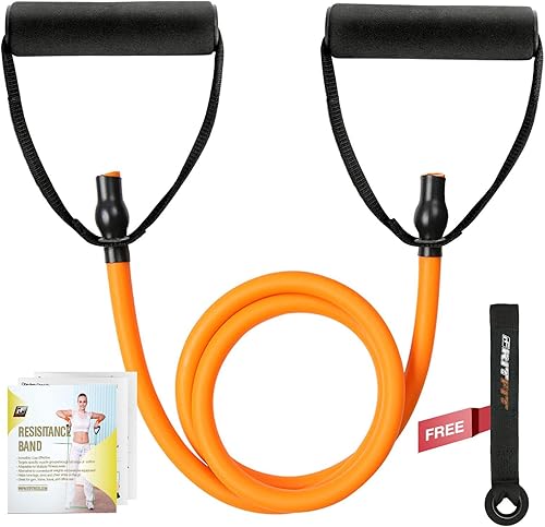 RitFit Banda de ejercicio de resistencia única con asas cómodas, ideal para terapia física, entrenamiento de fuerza, tonificación muscular, anclaje