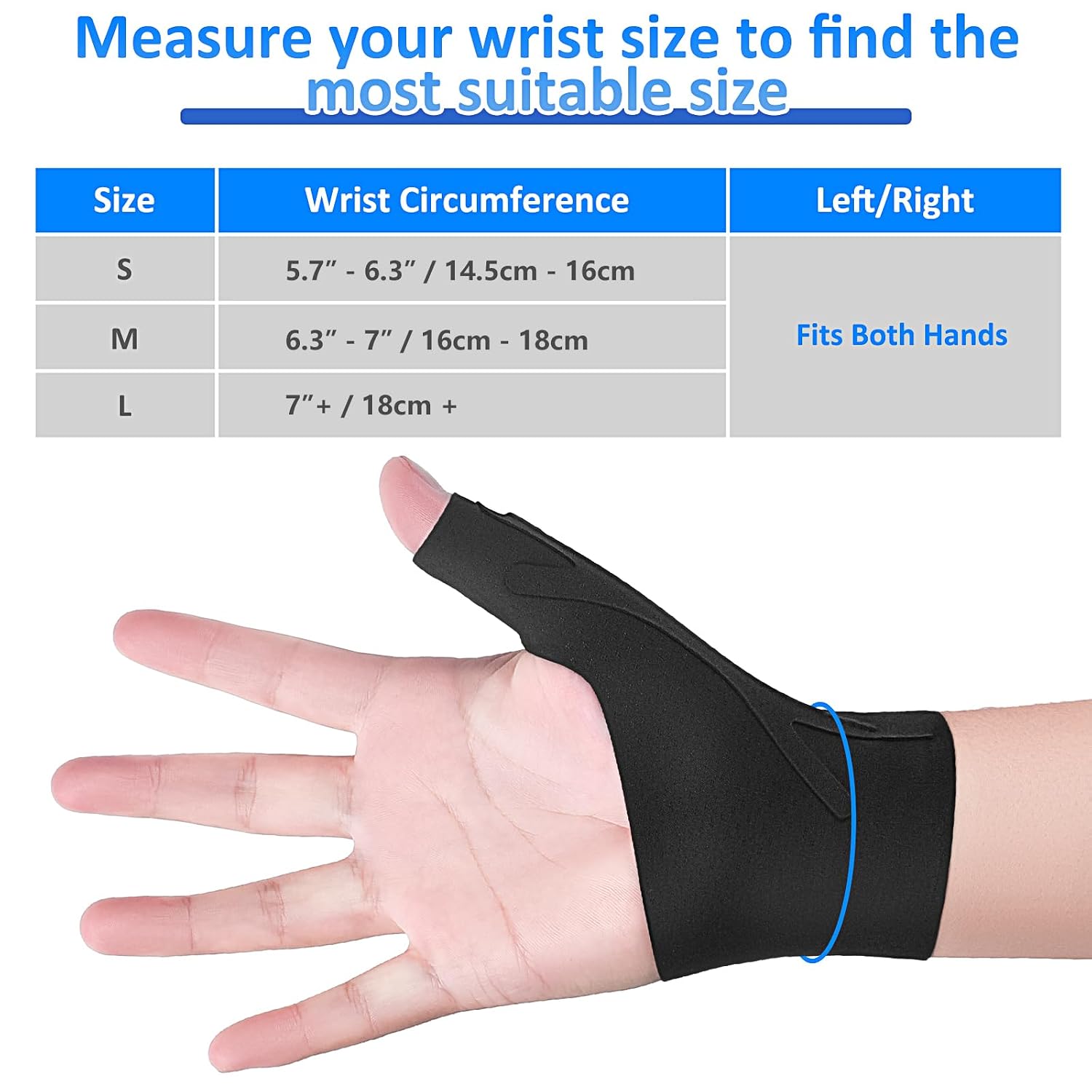 Thumb Wrist Brace Copper Compression Stabilizer Thumb Support Spica Splint for Carpal Tunnel, Arthritis, Tendonitis and TFCC Pain Relief - Women & Men - Fits Left or Right Hand - Breathable, Soft and