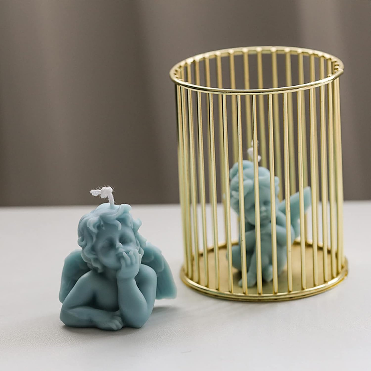 2 Pcs Angel Shape Candle Mold Valentine's Day Resin Casting Silicone Mold for DIY Aromatherapy Candles Wax Plaster Polymer Clay Decoration image 4