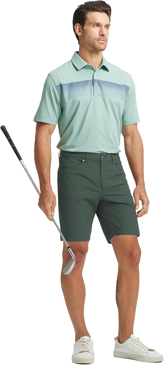 M MAELREG Golf Shorts Men 7" 9" Inseam Lightweight Quick Dry Stretch Flat Front Casual Moisture Wicking Mens Dress Shorts - Image 6