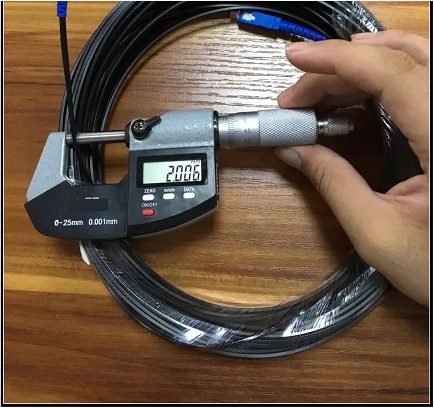 Fiber Optic Indoor Drop Cable, 1 core, 2 Wires, SC UPC, Single Mode, simplex Patch Cord, 500m, 600m(SC UPC White 600m)
