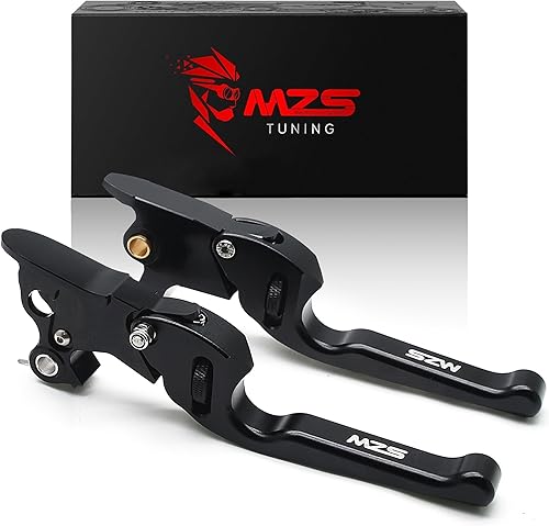 Vista 15 de MZS Palancas de embrague de freno de motocicleta dorada rueda ajustable corta CNC compatible con CBR 600 F2 F3 F4 F4i CB599 CB600 Hornet CB919