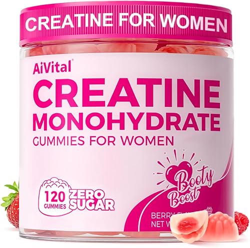 AiVital™ Creatine Gummies for Women, 5g Creatine Monohydrate Gummies +2g Collage