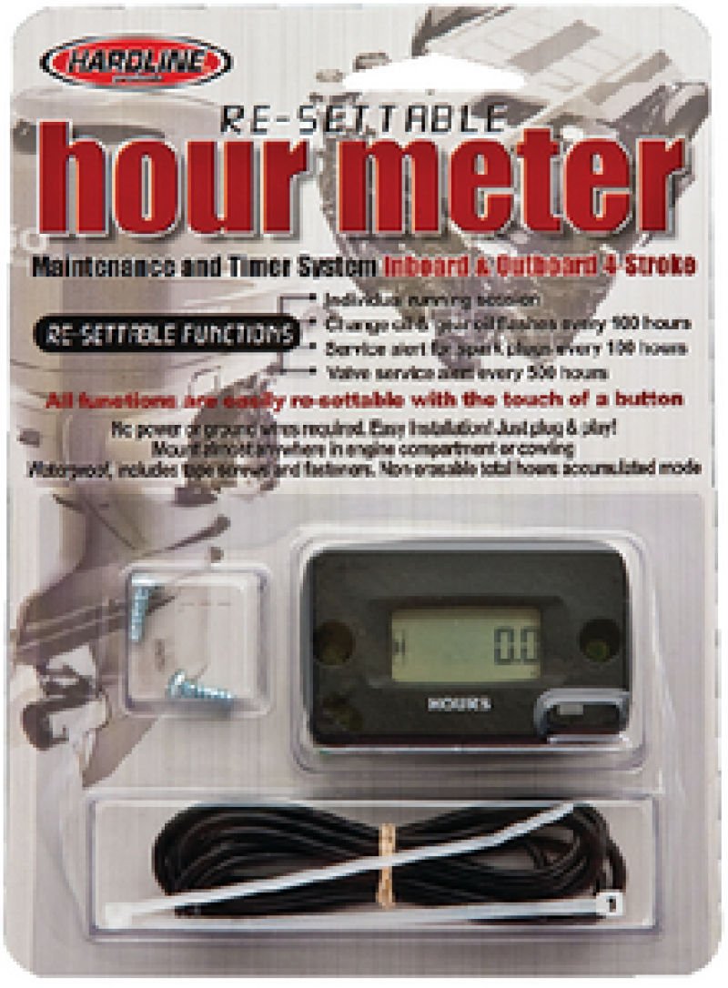 Hardline Products HR8068 ReSettable Hour Meter for Large
