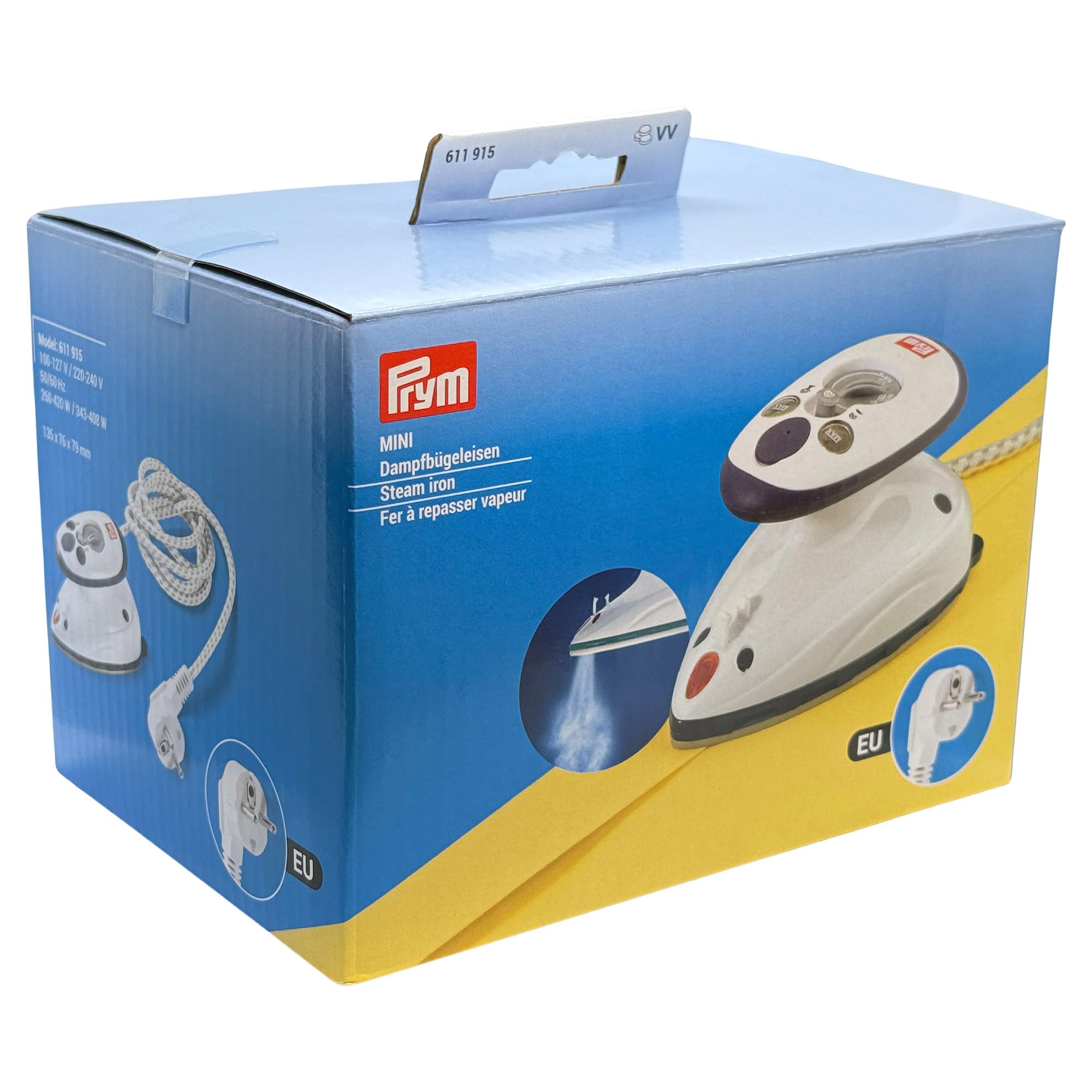 Prym - Mini ferro da stiro a vapore da viaggio