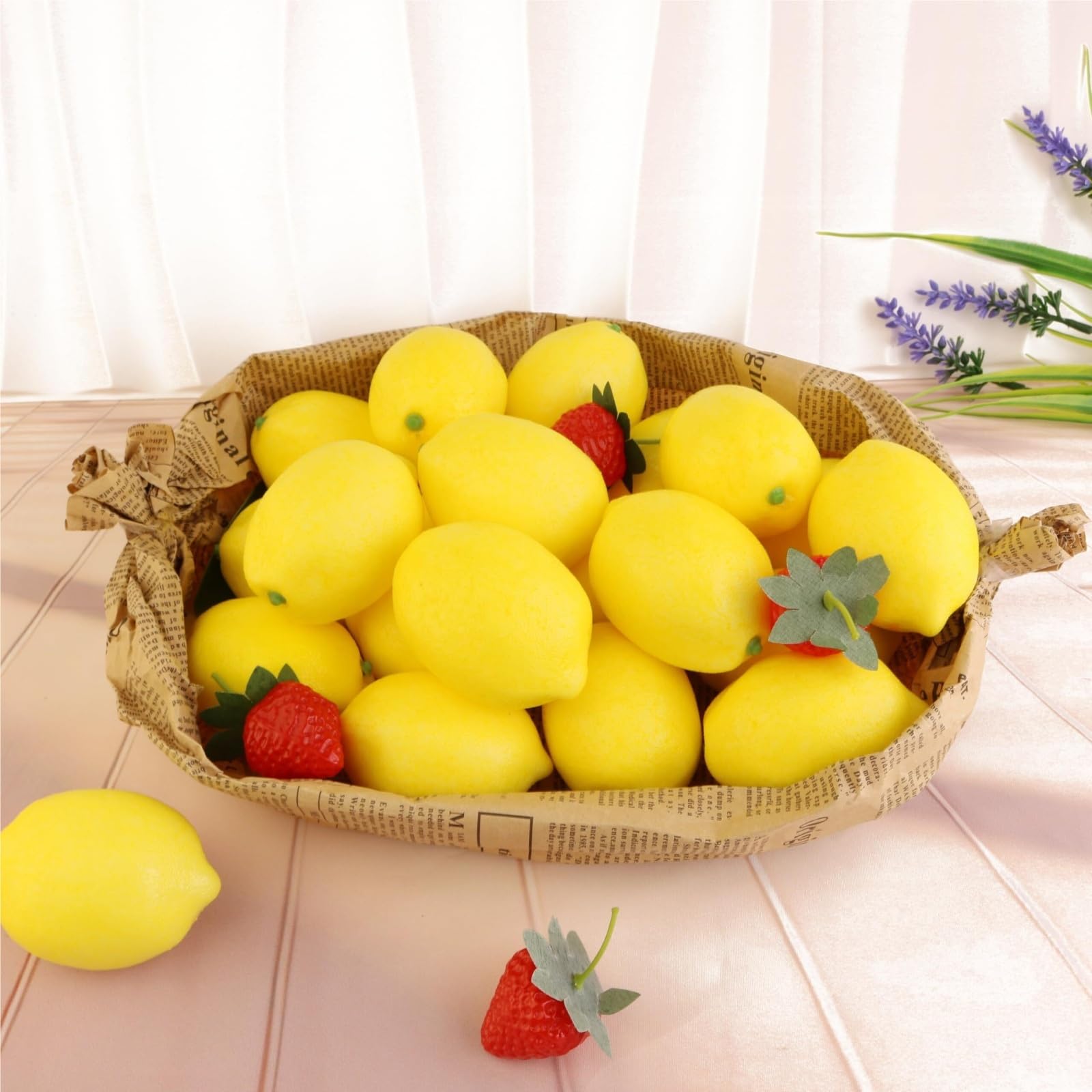 Sztucznych Dekoracyjne Owoce Sztuczna Cytryna, Owoc, Do Domowych, Kuchennych Dekoracji Stołowych Dom I Kuchnia(16PCS)