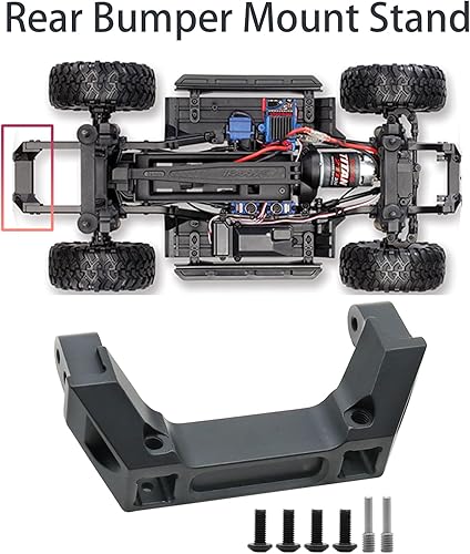 Miniatura 4 de 2 piezas 110 RC Crawler CNC aleación de aluminio delantero y trasero parachoques montaje apto para 110 RC Truck Crawler TRAXAS TRX4 Land Rover