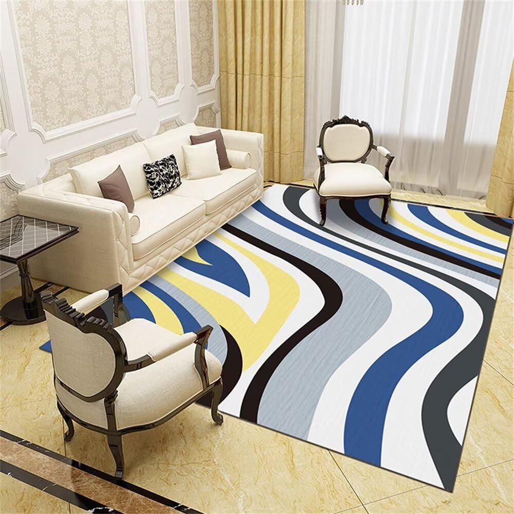 Tapis salon grande taille moderne pas cher moquette lavable chambre garçon 100x160