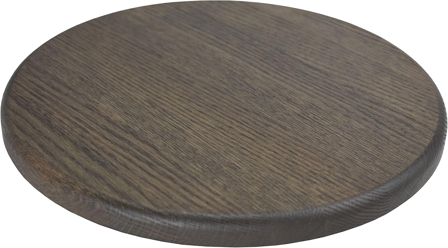 Lazy Susan 12 inch Diameter Tabletop, Non-Skid Pantry Wooden Solid Oak Kitchen Turntable, Use for Spices, Medications, Cheese Board, Cabinet Organizer Rotates Smoothly (Gray)