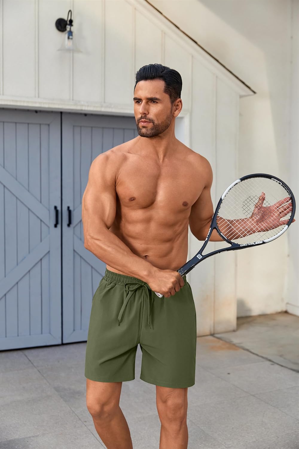 COOFANDY Men's 2 in 1 Running Shorts 2 Pack Athletic Shorts Quick Dry Gym Training Workout Shorts with Pockets - Image 3