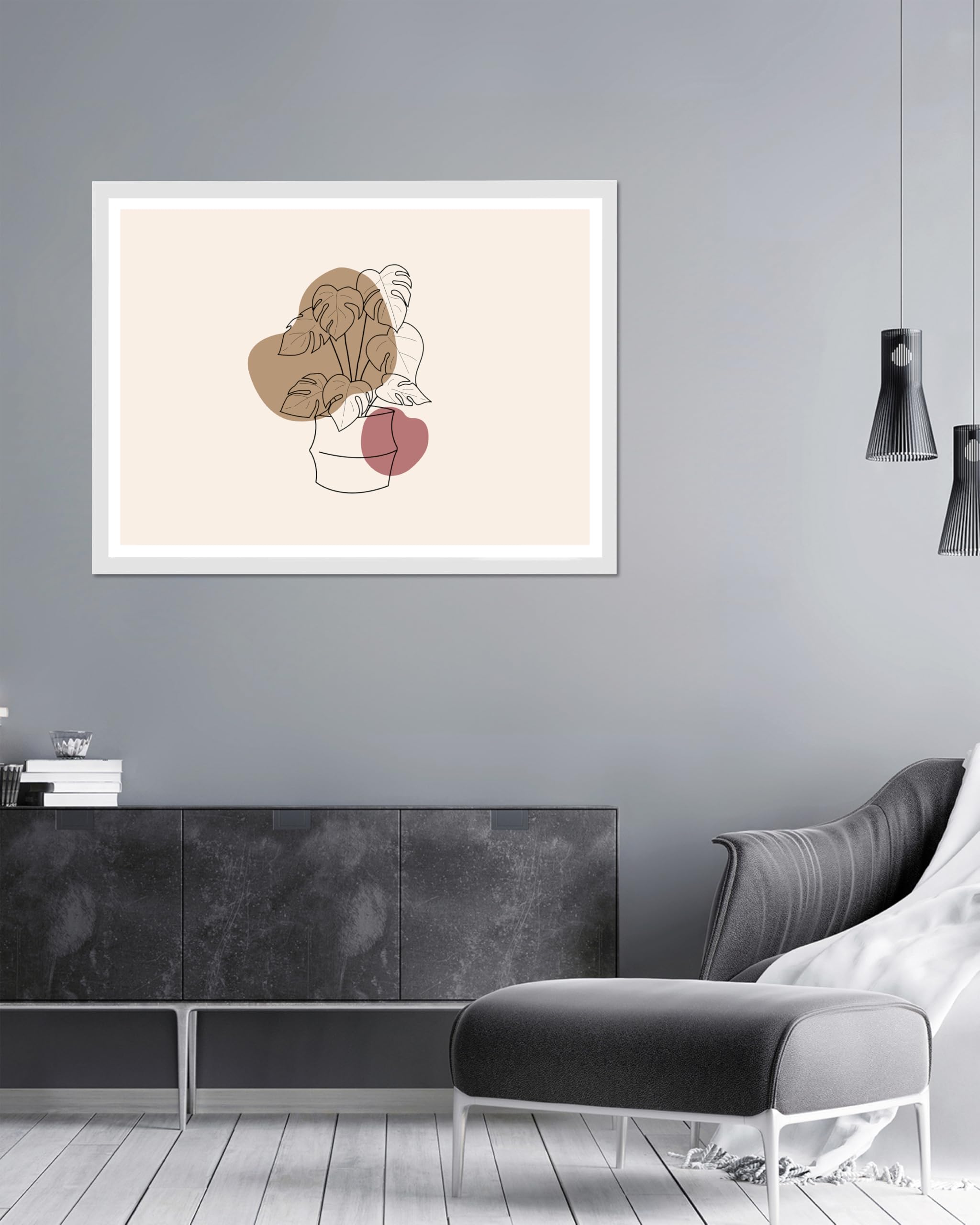Close Up Cornice per poster | decorazione in legno bianco – bianco | in MDF, con parete posteriore e vetro PVC infrangibile | larghezza profilo 40 mm | per poster, stampe artistiche, collage e molto