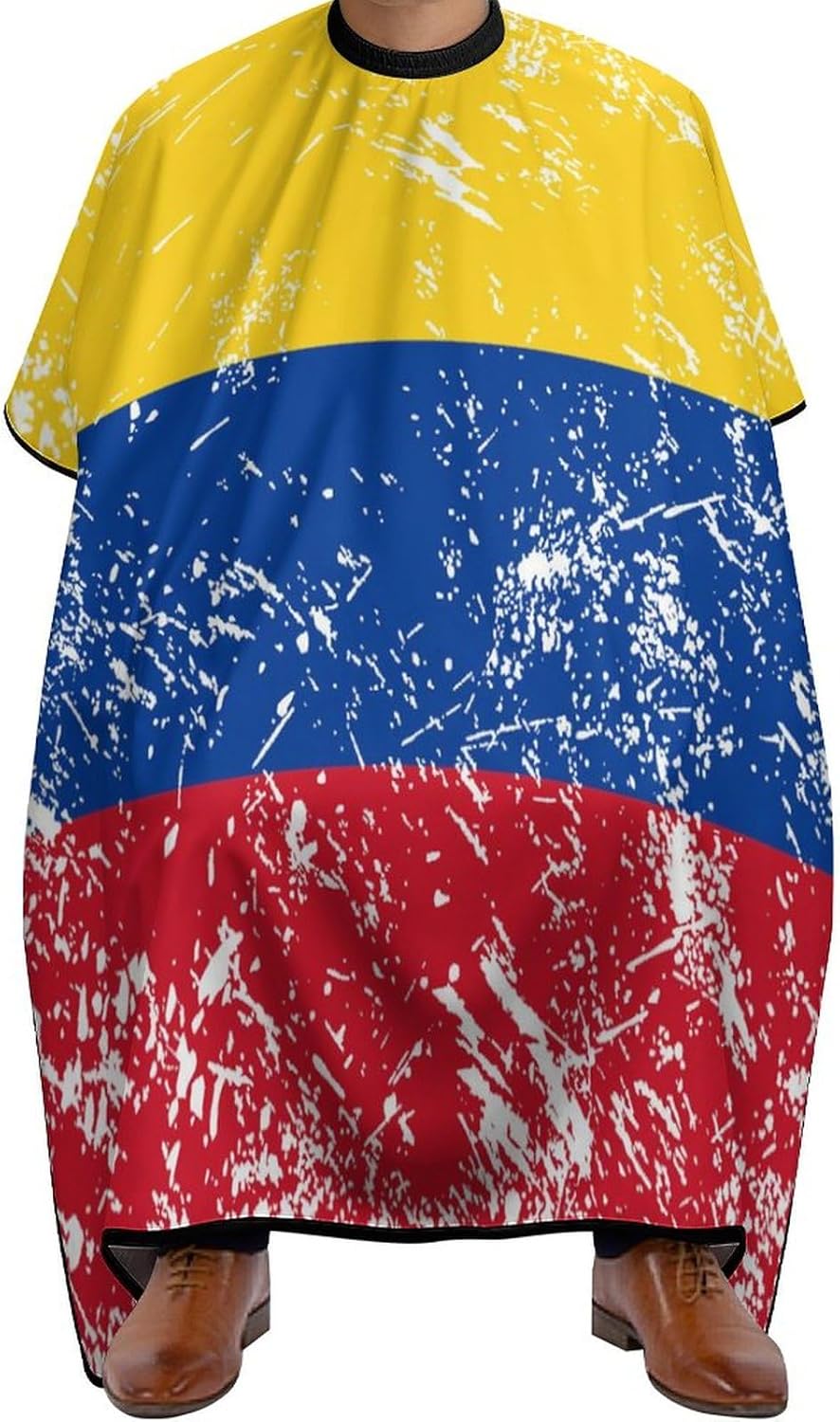 Columbia Retro Flag Barber Cape with Adjustable Snap...